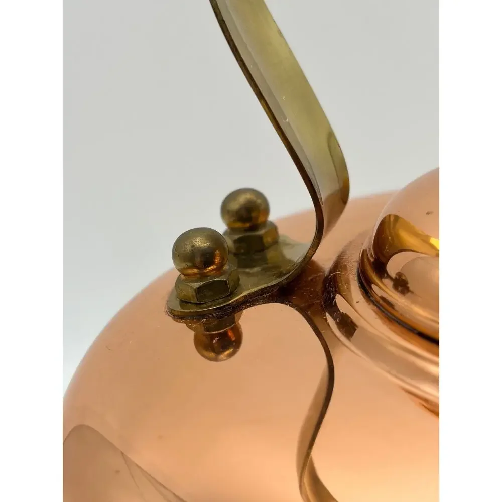 Old Dutch International copper plated tea kettle. Vintage
